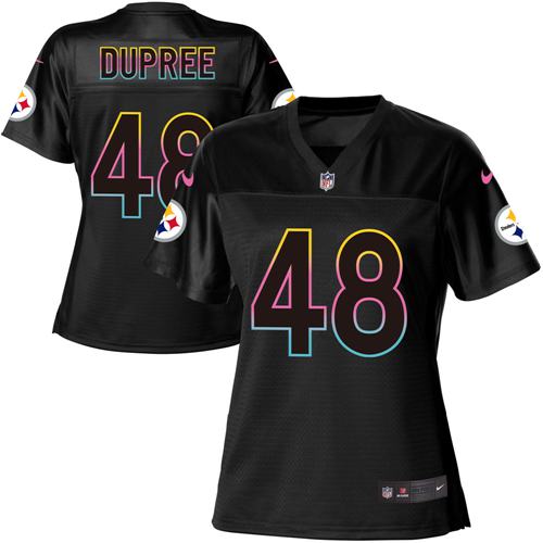 Nike Steelers #48 Bud Dupree Black Women's NFL Fashion Game Jersey